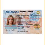 Arkansas Drivers License PSD Template front