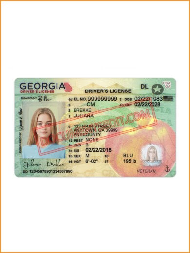 Georgia Driver's License front