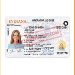 Best Indiana Driver License PSD Template 2022
