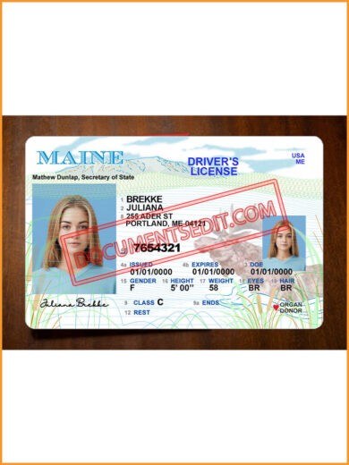 Best Maine Driver License Template File 2022