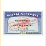 Social Security Card front