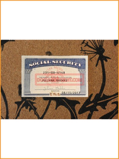 Social Security Card Front 1