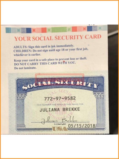 Social Security Card Front 2 1