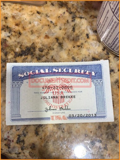 Social Security Card Front 3