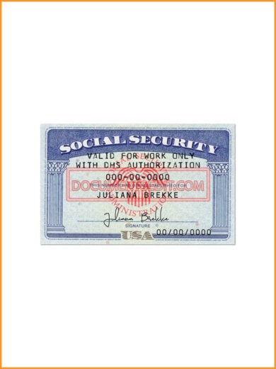 Social Security Card Front