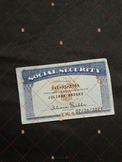 Social Security Card Template 27 Front
