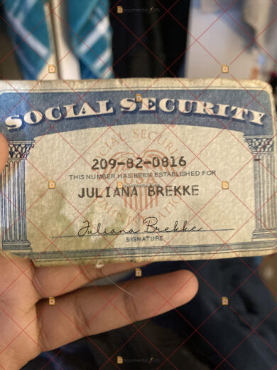 Social Security Card Template 29 Front