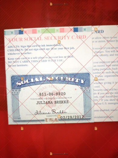 Social Security Card Template 30 Front