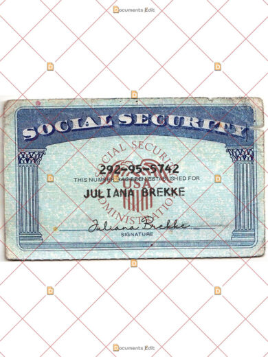 Social Security Card Template 31 Front