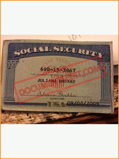 Social Security Card Template 34