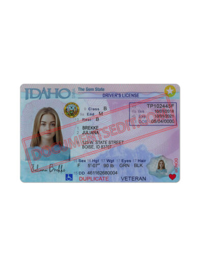 Idaho Driver License PSD Template New f 1