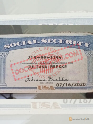 Social Security Card Template 101 f