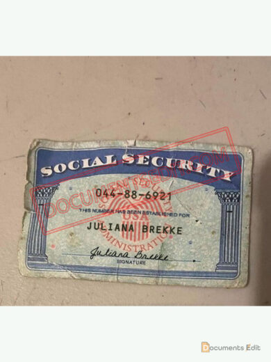 Social Security Card Template 14 f