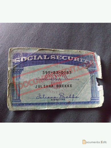 Social Security Card Template 91 f