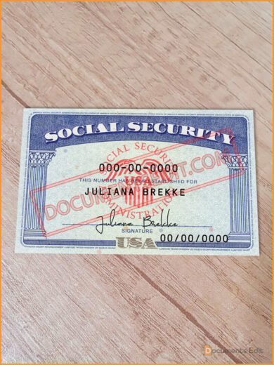 Social Security Card Template 112 DocumentsEdit 3