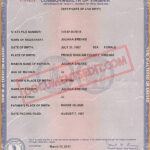 Virginia Birth Certificate